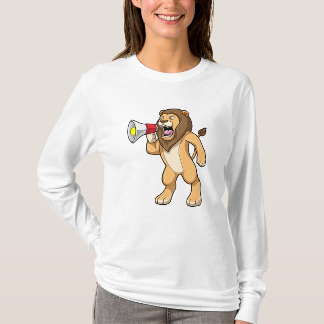 Lejon med mikrofon t shirt (Framsida)