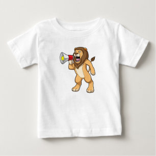 Lejon med mikrofon t shirt