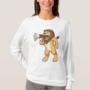 Lejon med mikrofon t shirt