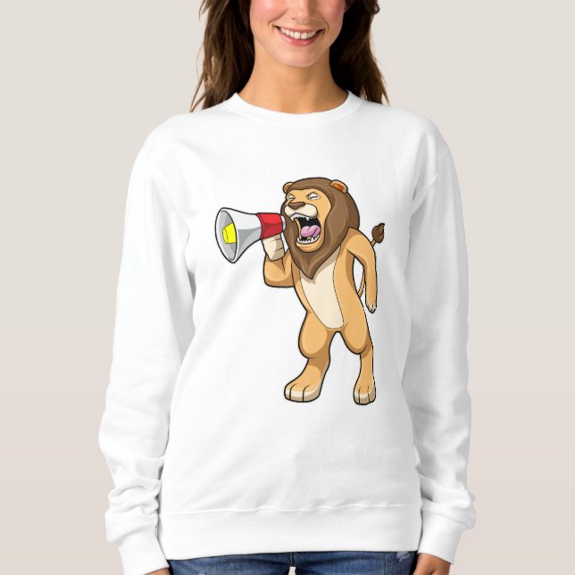 Lejon med mikrofon t shirt (Framsida)