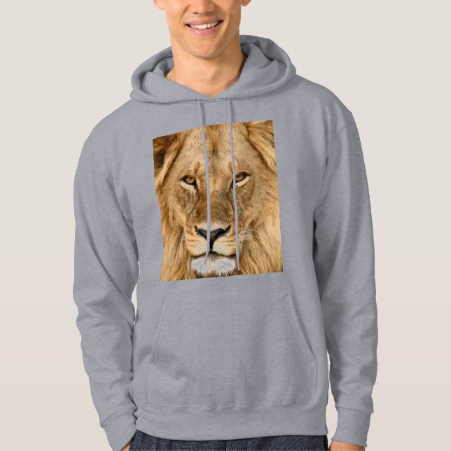 Lejon Med Stor Man Hoodie (Framsida)