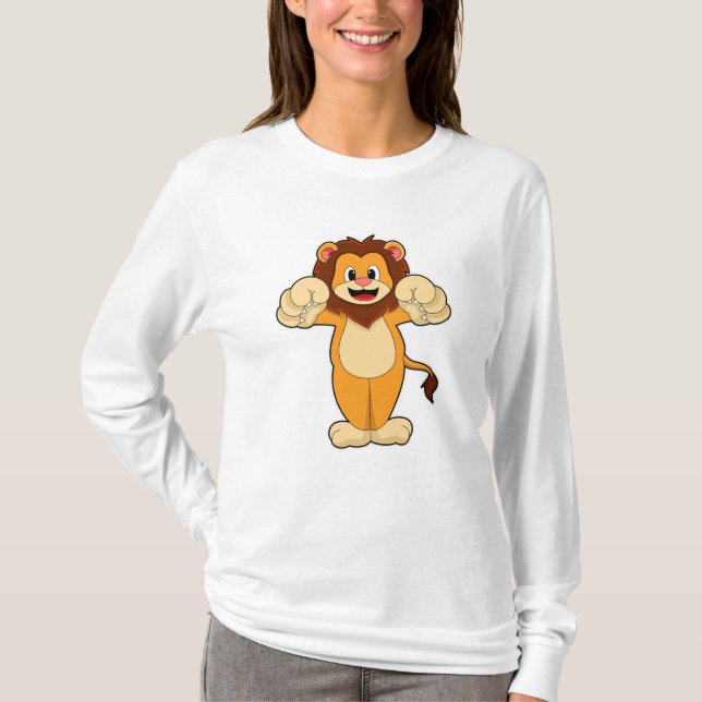 Lejon med stort Klo T Shirt (Framsida)