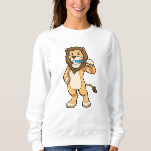 Lejon med tandborste t shirt