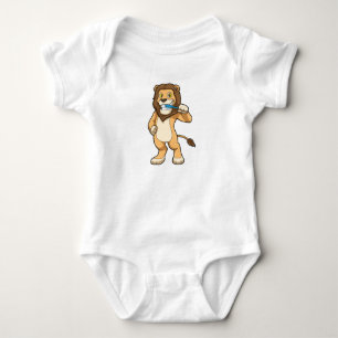 Lejon med tandborste t shirt