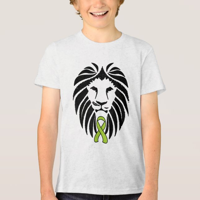 Lejon medvetenhet om psykisk hälsa t shirt (Framsida)