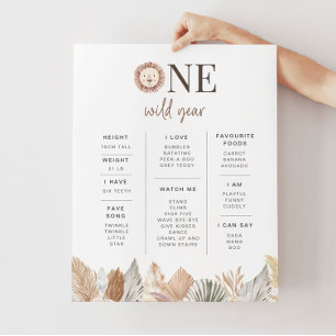 Lejon milstolpe för en Vild Poster