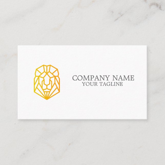 lejon  minimalistisk modern enkel geometrisk desig visitkort (Framsida)
