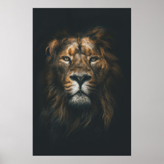 Lejon modern fotografi poster