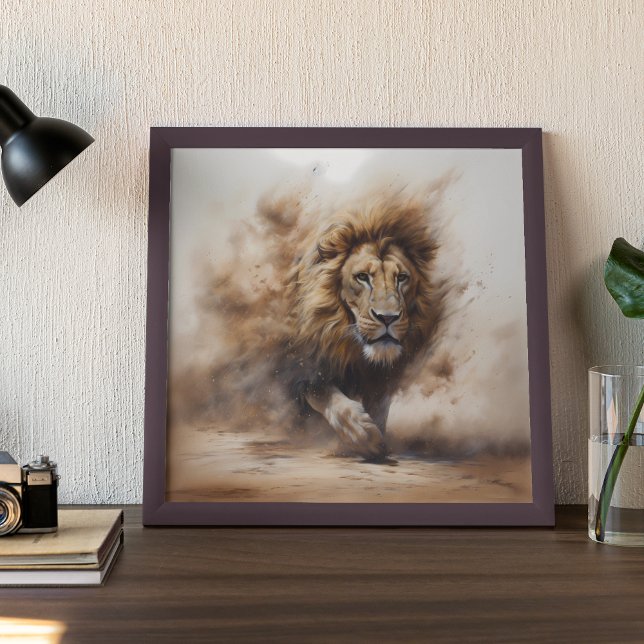 Lejon Modernt drivande sandar Safari Djungel Poster (Skapare uppladdad)