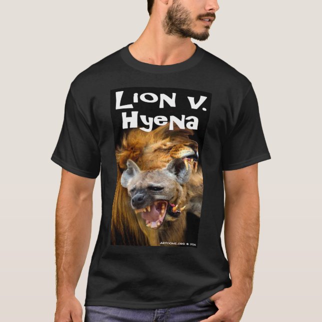 Lejon mot Hyena T Shirt (Framsida)