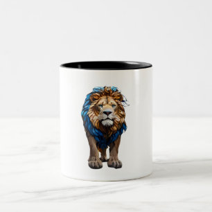 Lejon Mugg-mosaikglasdesign Två-Tonad Mugg
