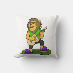Lejon Musician Guitar Music Kudde