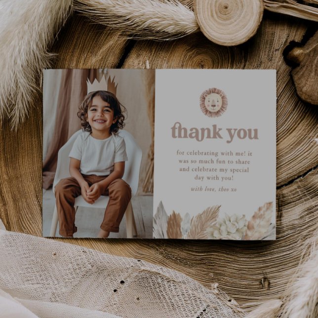 Lejon Neutralt Safari Ligcape Photo - tackkort Inbjudningar (Skapare uppladdad)