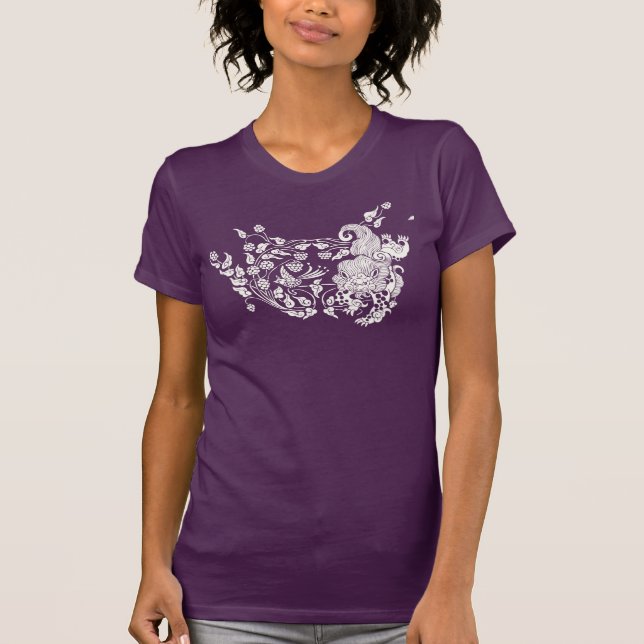 Lejon och 獅 子 葡 萄 tee shirt (Framsida)