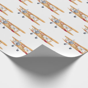 Lejon och biplan presentpapper