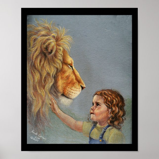 Lejon och flicka poster (Framsidan)