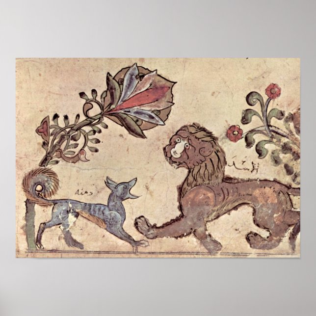 Lejon och Jackal Dimna av Kais Salman Poster (Framsidan)