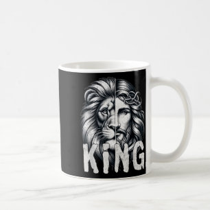 Lejon Och Jesus Kung Kristet Tro Design Kaffemugg