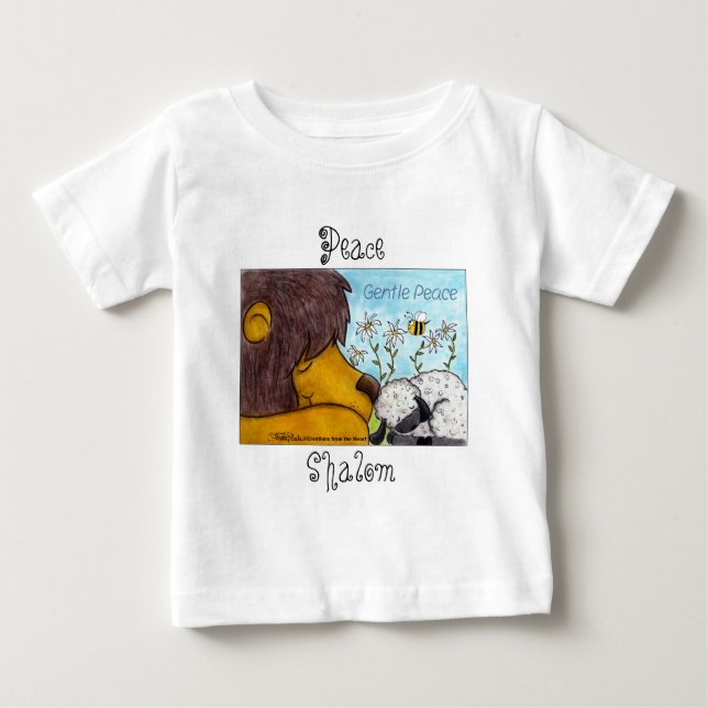 Lejon och Lamb Gentle Peace T-shirt (Framsida)