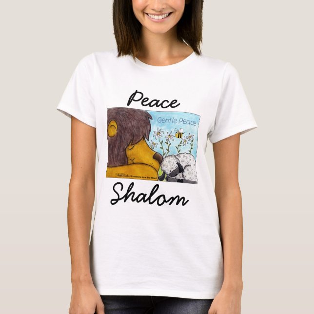 Lejon och Lamb Gentle Peace Tee Shirt (Framsida)