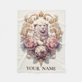 Lejon och Lamb Heraldisk Vapensköld Fleecefilt