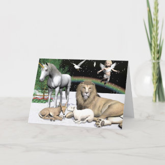 Lejon och lamm helgkort