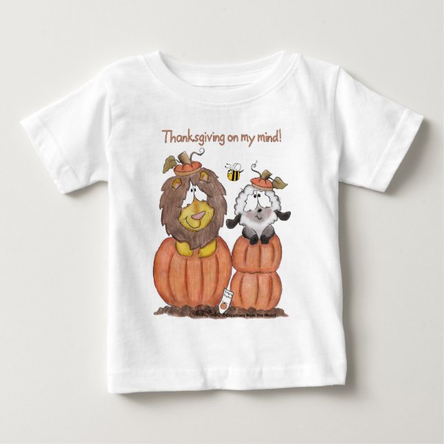 Lejon och lamm i pumpor tee shirt (Framsida)