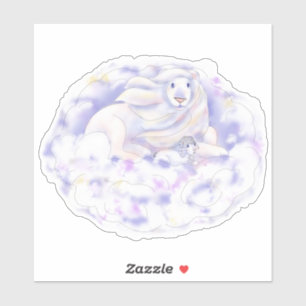 Lejon och lamm klistermärken