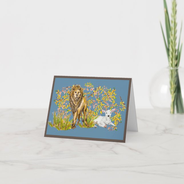 Lejon och lamm kort (Framsida)