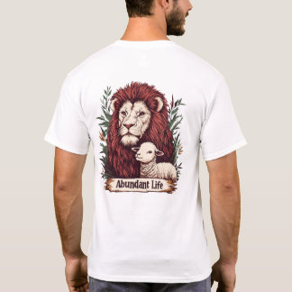 Lejon och lamm - överflödig livstid (baksida) t shirt