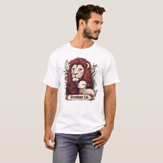 Lejon och lamm - överflödig livstid (framsida) t shirt