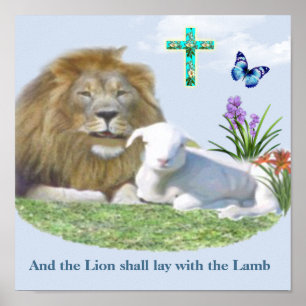 Lejon och lamm poster