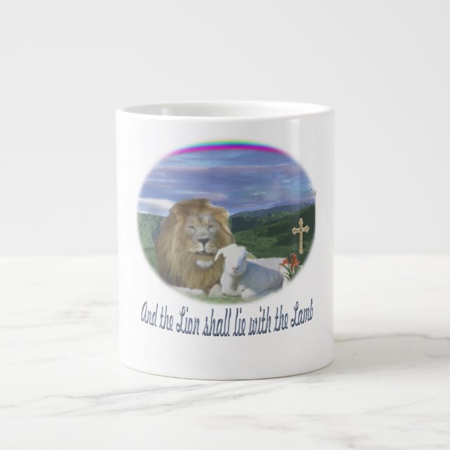 Lejon och lammkristen jumbo mugg (Framsidan)