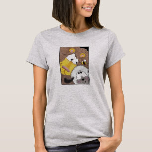 Lejon och lampa upp nära tee shirt
