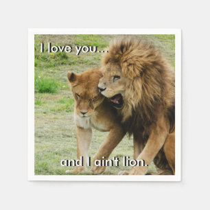 Lejon och lioness pappersservett