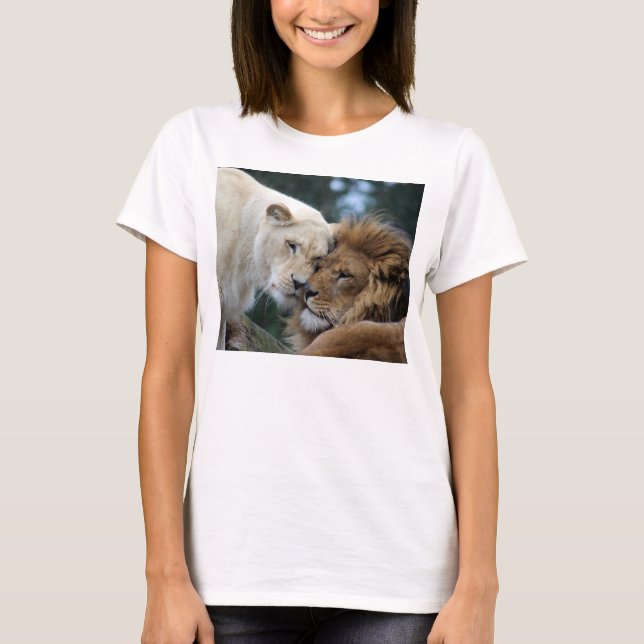 Lejon och lioness t shirt (Framsida)