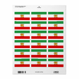 Lejon och solflagga DEKALER Returadressetikett Adressetikett