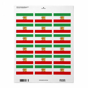 Lejon och solflagga DEKALER Returadressetikett Adressetikett