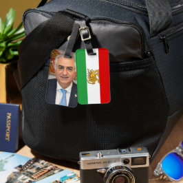 Lejon- och solflagga Reza Pahlavi Resväskemärke  Bagagebricka