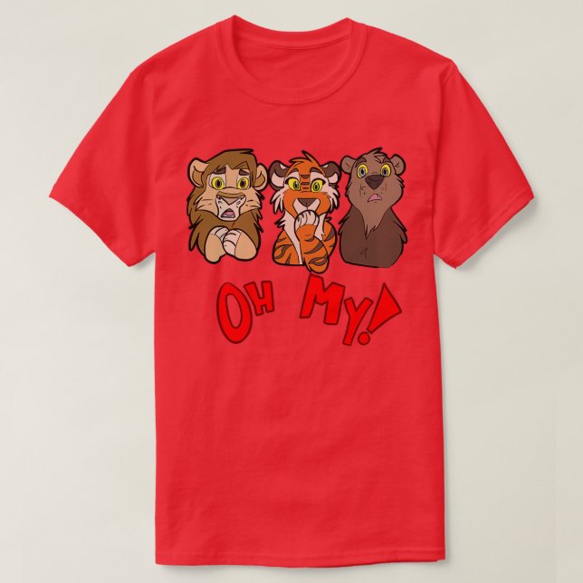 Lejon och tigrar och Bears Oh My T Shirt (Design framsida)