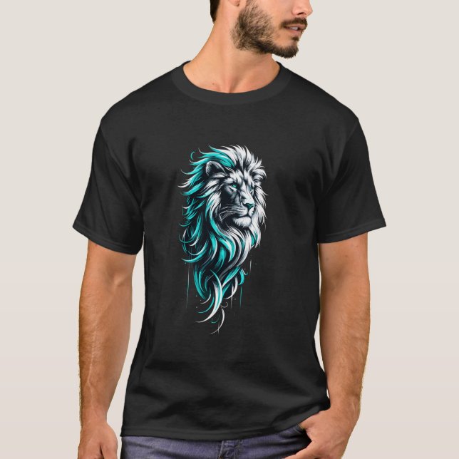 Lejon Ögon Zoo Vild Animal Fläkt Leo Zod T Shirt (Framsida)