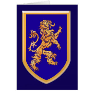 Lejon om Blue Shield Hälsningskort