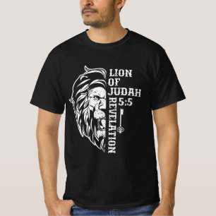 Lejon om Judah 5 5 Christian Graphic Design Christ T Shirt