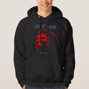 Lejon om Judah Christian Jesus Faith Gift Hoodie