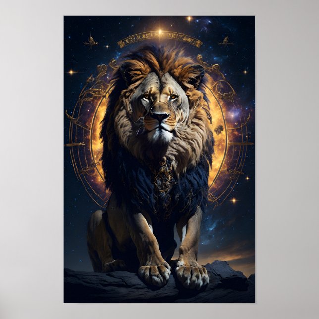 Lejon om Judah Christian Jesus Faith Poster (Framsidan)