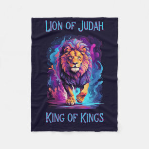 Lejon om Judah Faith Jesus Christian Gift Fleecefilt
