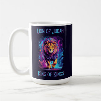 Lejon om Judah Faith Jesus Christian Gift Kaffemugg