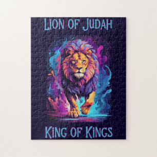 Lejon om Judah Faith Jesus Christian Gift Pussel