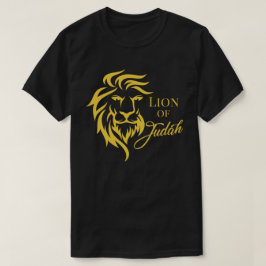 Lejon om Judah Golden Gult Christian Evangelical T Shirt