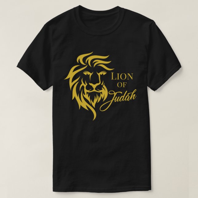 Lejon om Judah Golden Gult Christian Evangelical  T Shirt (Design framsida)